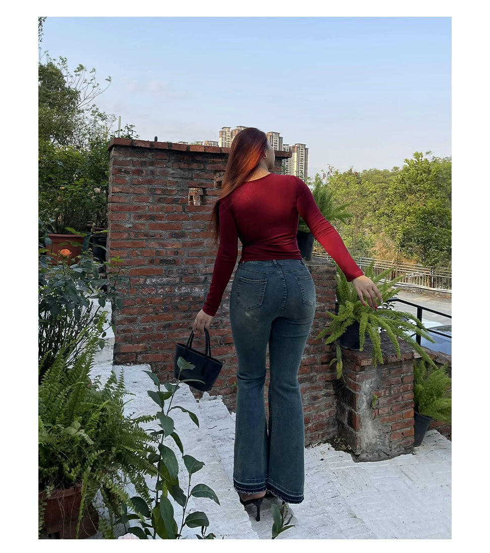 Spice girl micro-flared jeans FE0458