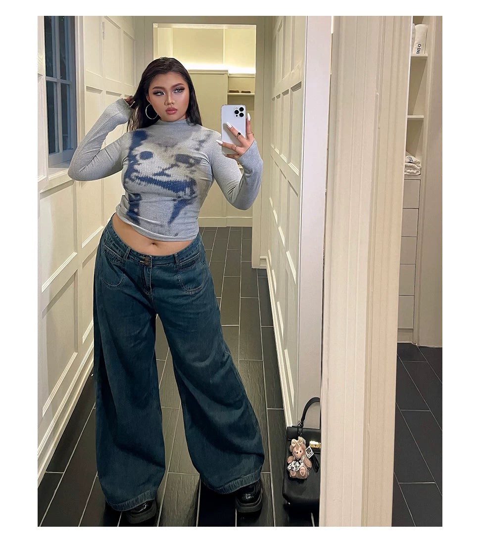 American Vintage Wide Leg Jeans FE0472