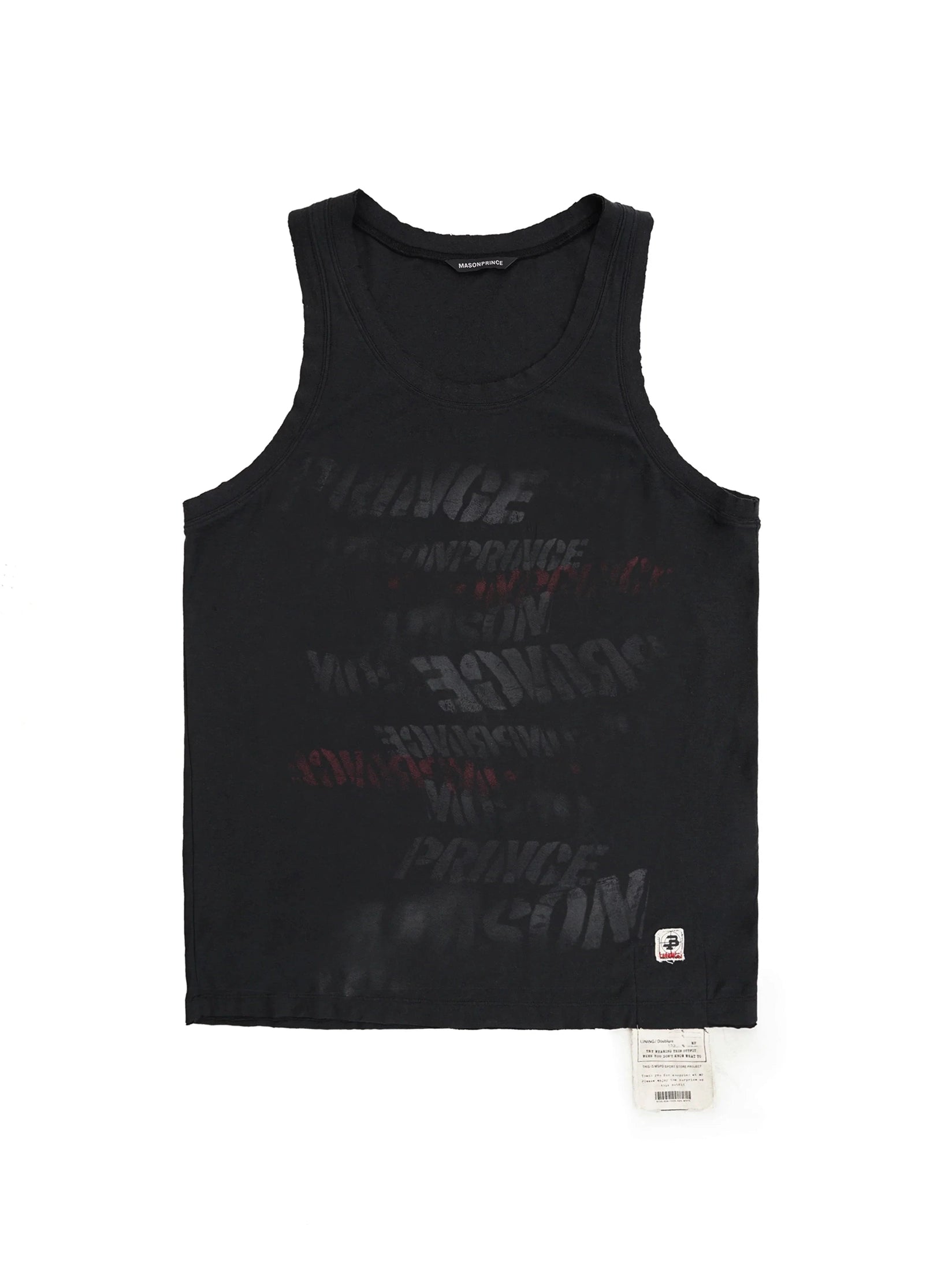 Tagged Graffiti-Print Sleeveless Top  f0402