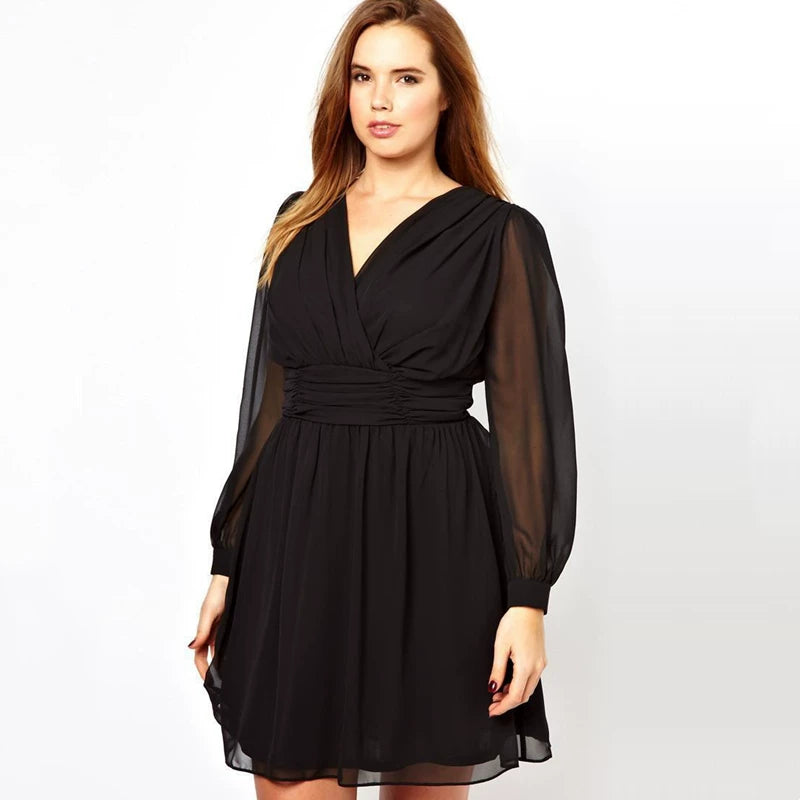 Waist slim temperament dress F0429