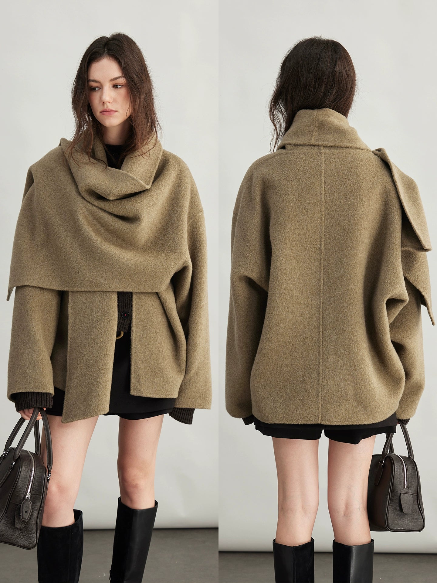 High gram warm wool double-sided woolen jacket f0264