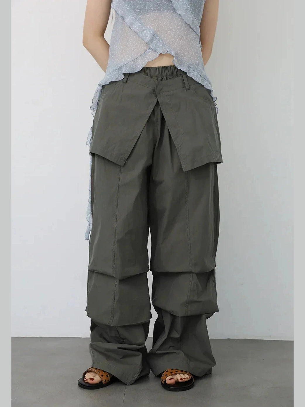 Floral Cami & Cardigan with Cargo Pants Set f0357