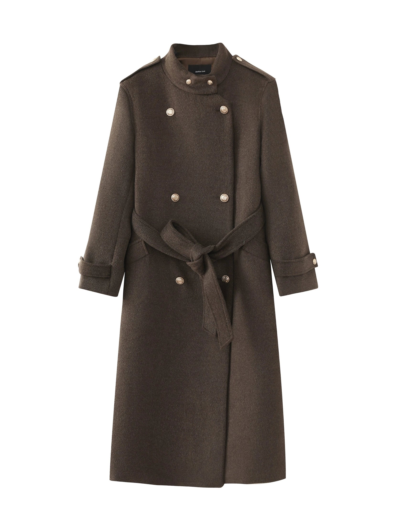 Long winter stand-up collar woolen jacket f0307