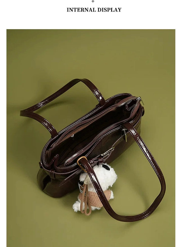 Vintage large capacity shoulder armpit bag b0321