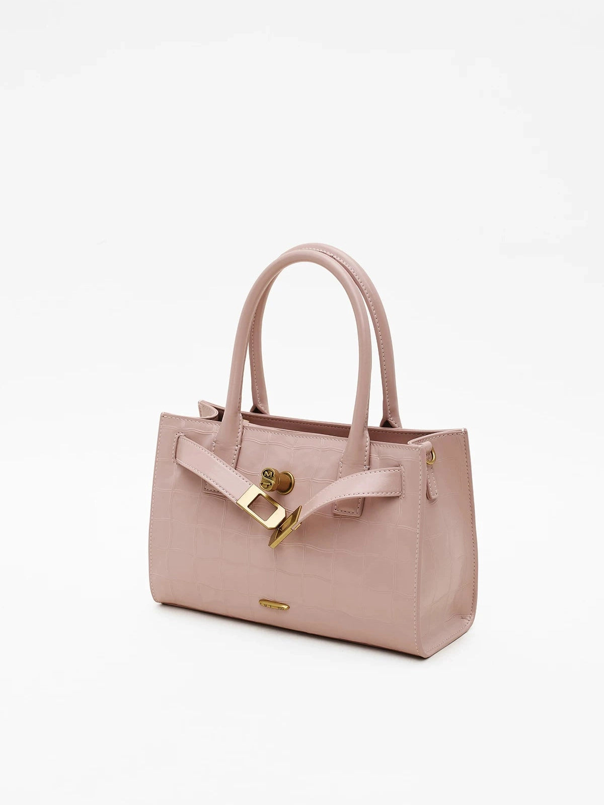 Cowhide Pink Kelly Bag b0317