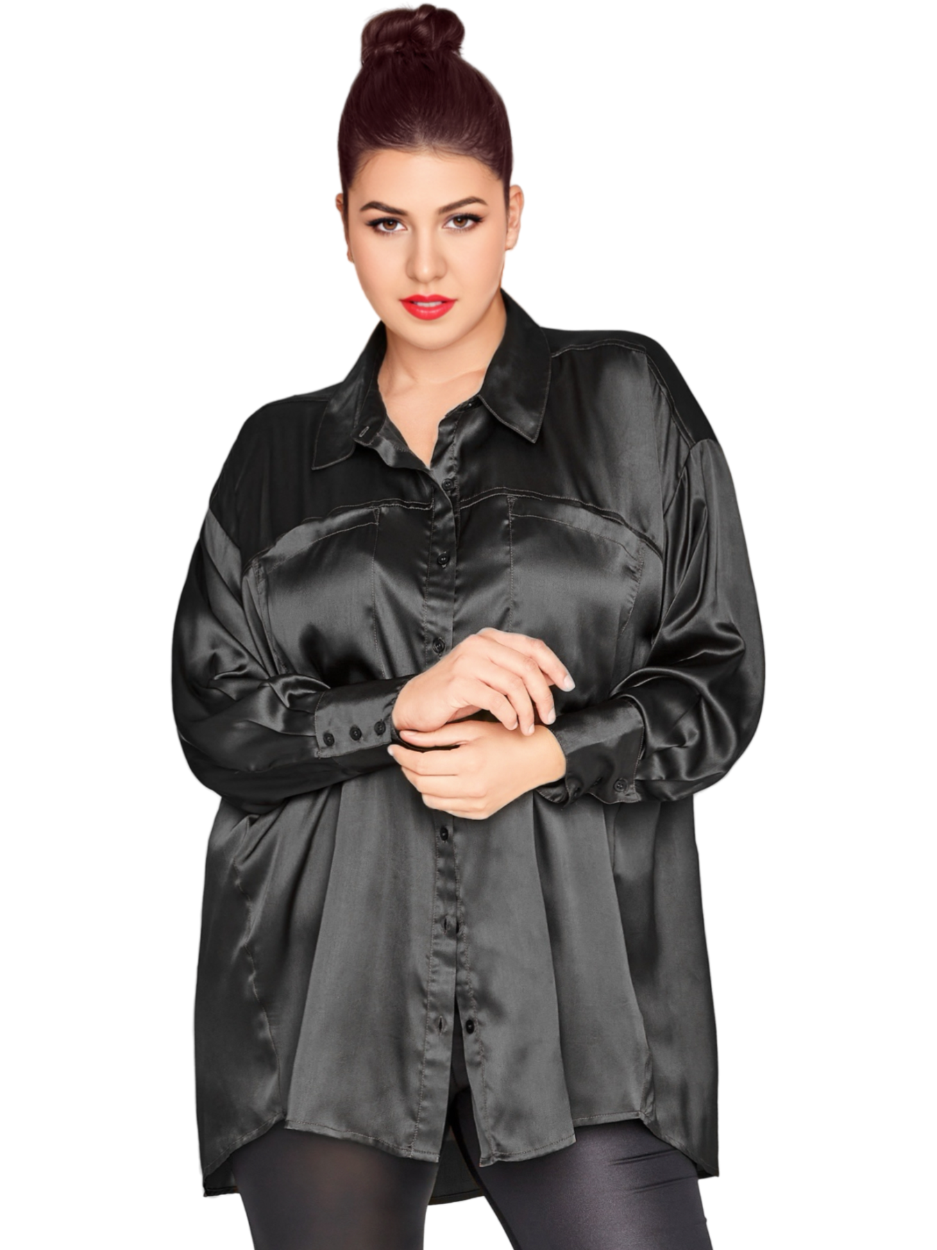 Loose and thin long-sleeved versatile casual shirt F0422