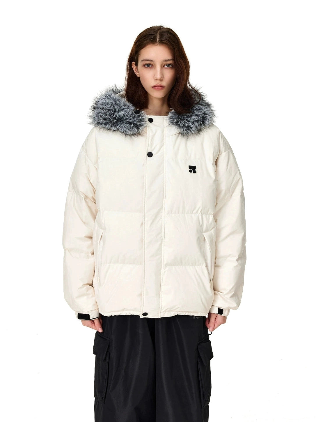 High fluffy down jacket C0086