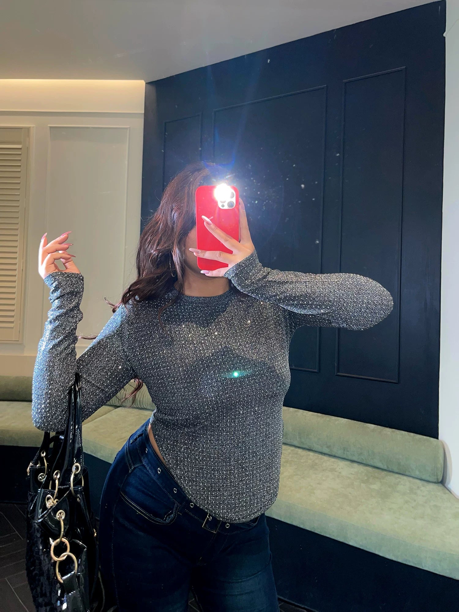 Spice Girl Rhinestone Pullover T-Shirt FE0496