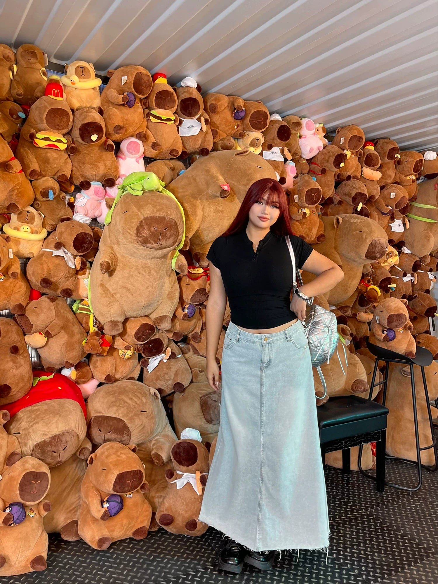 American retro denim skirt FE0481