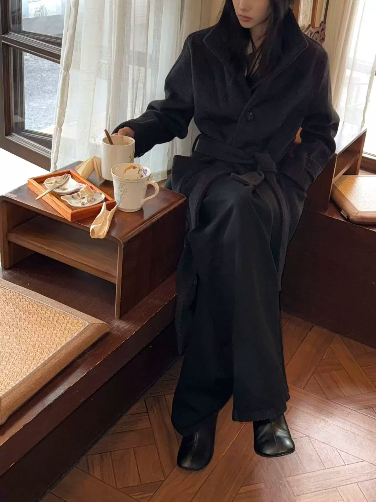 Balmacan stand-up coat f0268