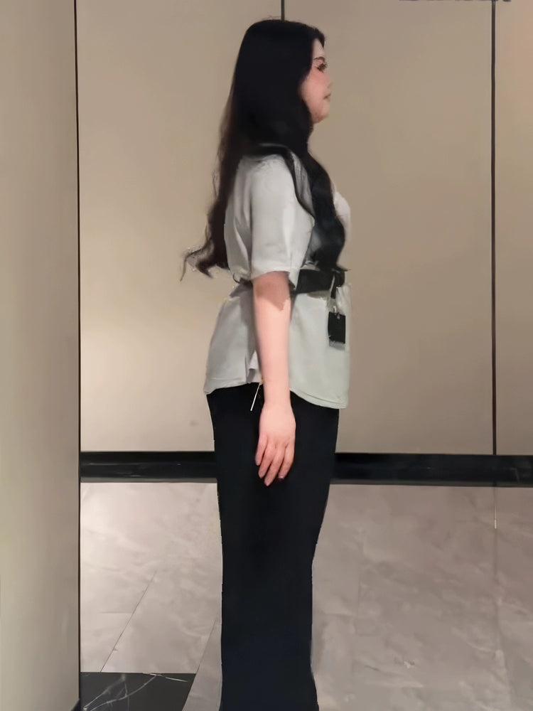 Slash shoulder T-shirt C0090