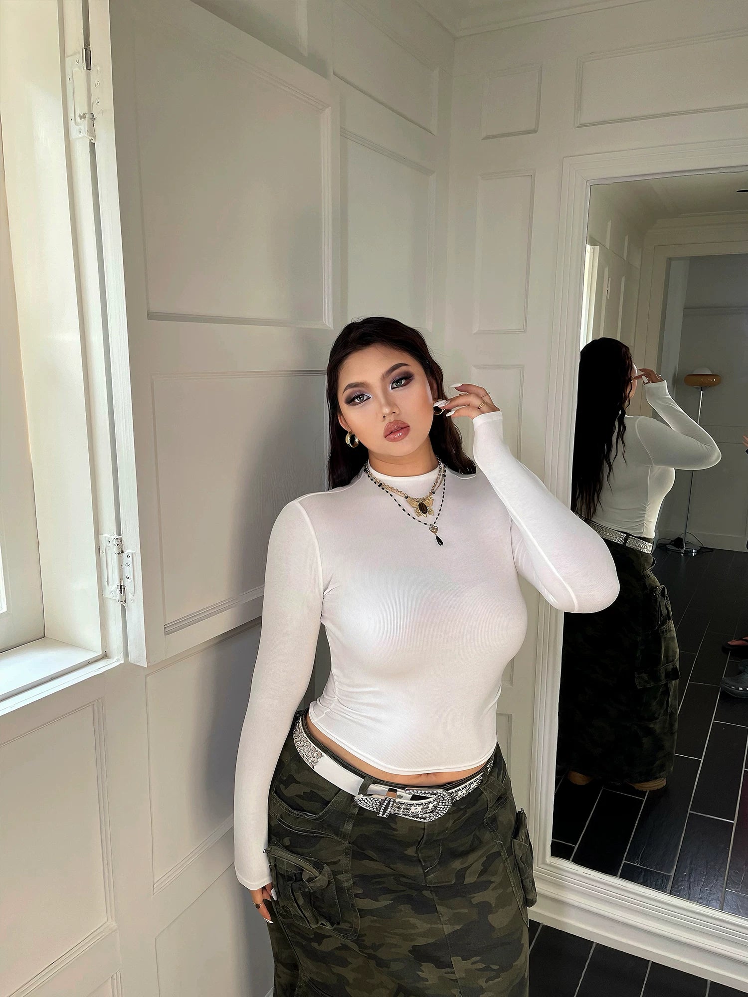 Multicolor inner stretch top FE0498