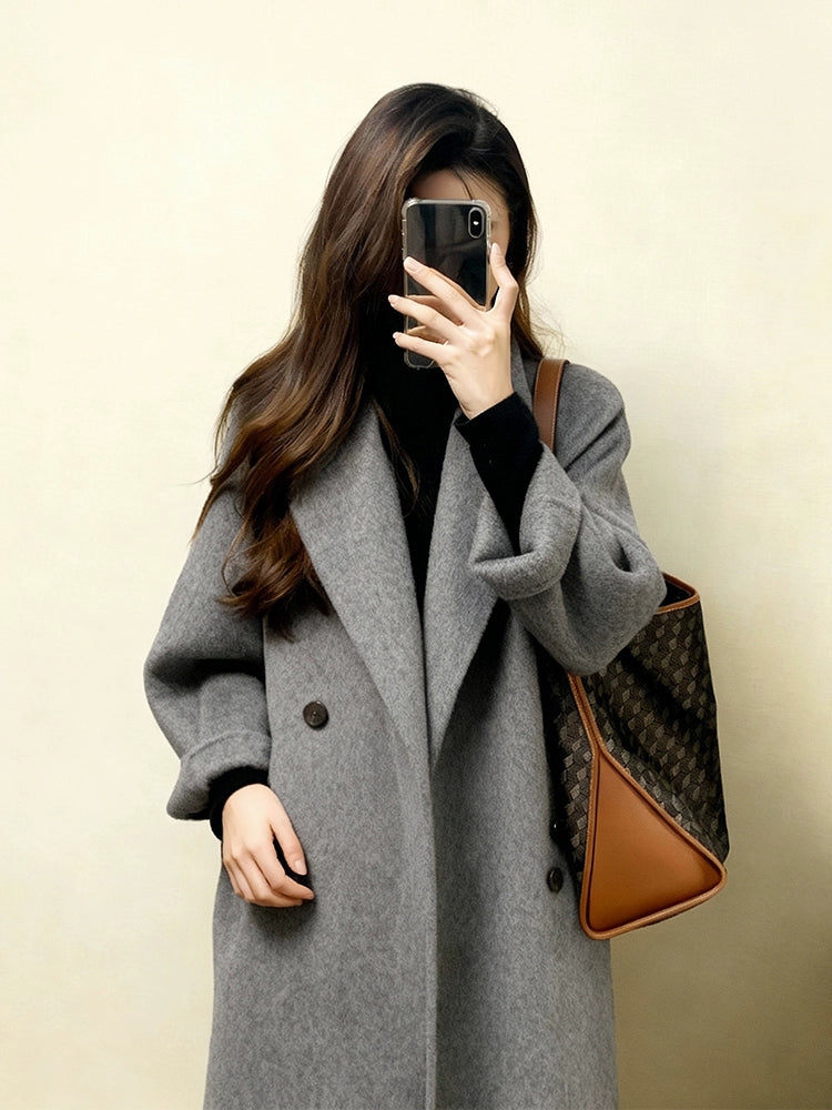 Double-sided wool coat C0222
