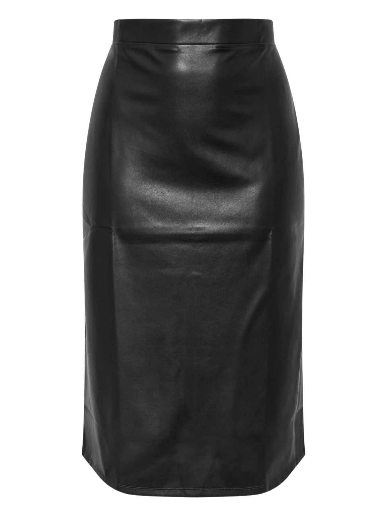 Temperament split PU leather thin medium and long hip skirt F0424