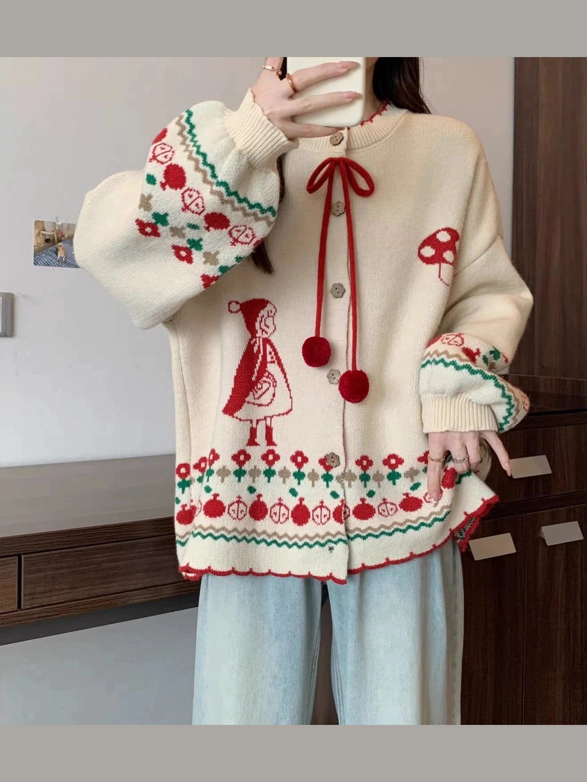 Sweet and cute sweater jacket