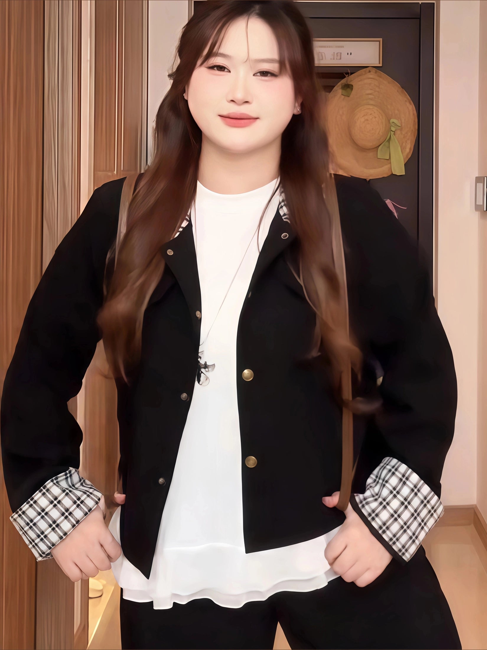 Vintage plaid jacket C0243