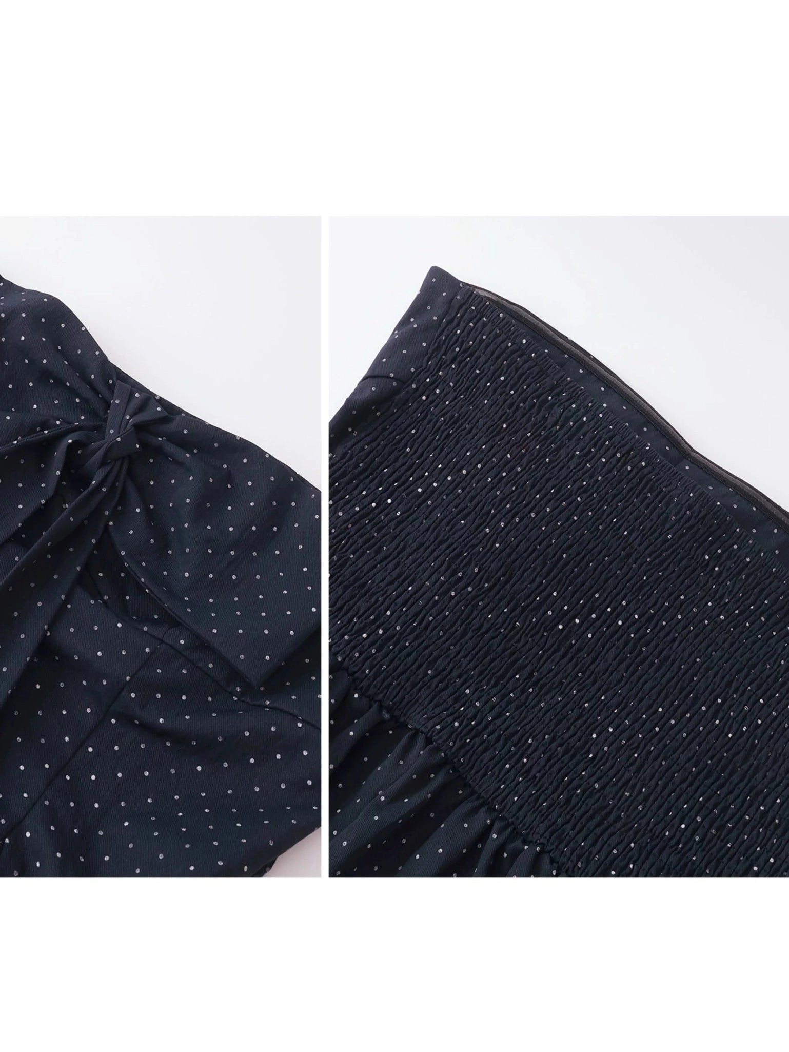 Dark blue bow tube top C0233