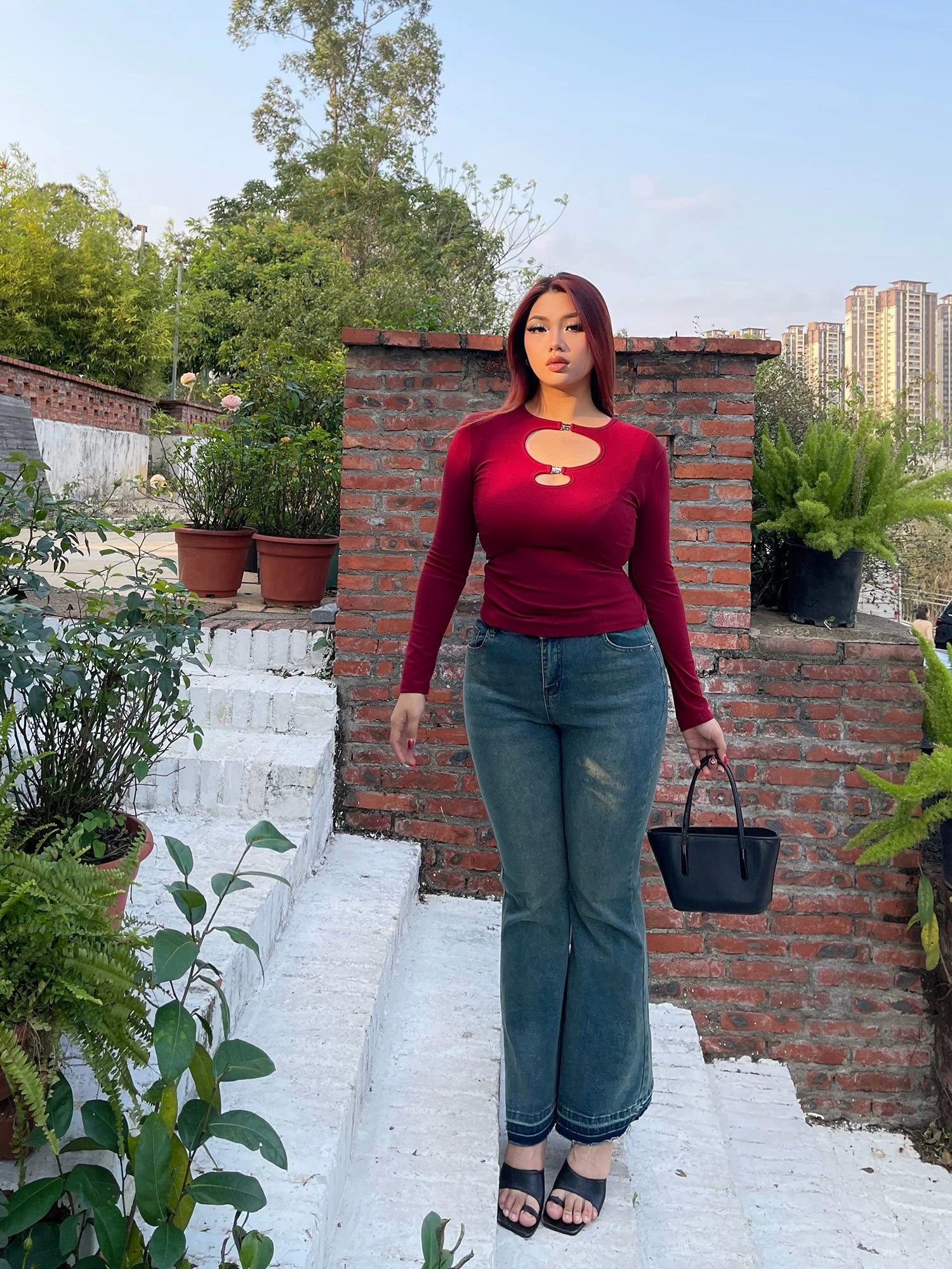 Spice girl micro-flared jeans FE0458