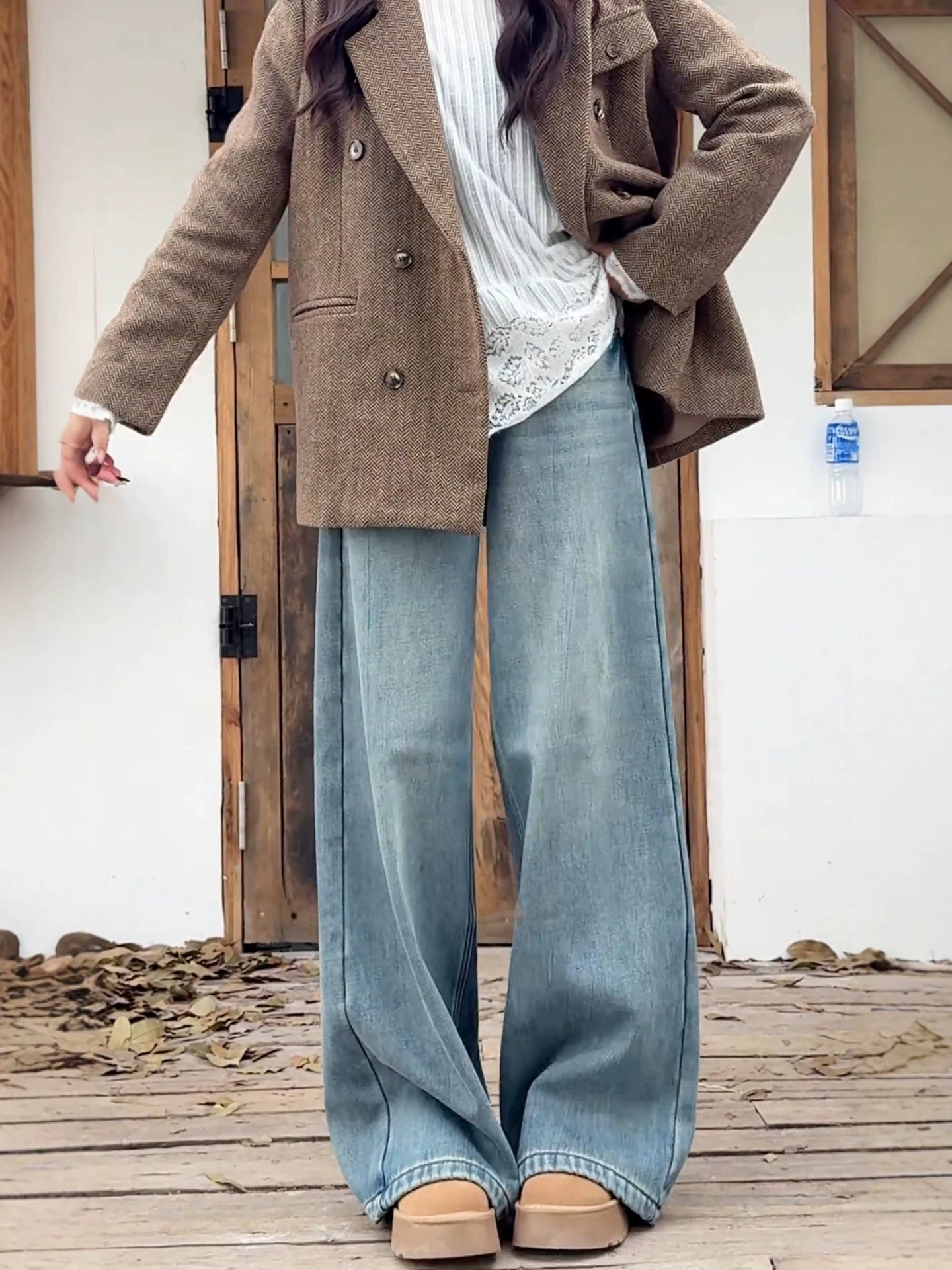 Vintage high-waisted wide-leg jeans FE0518