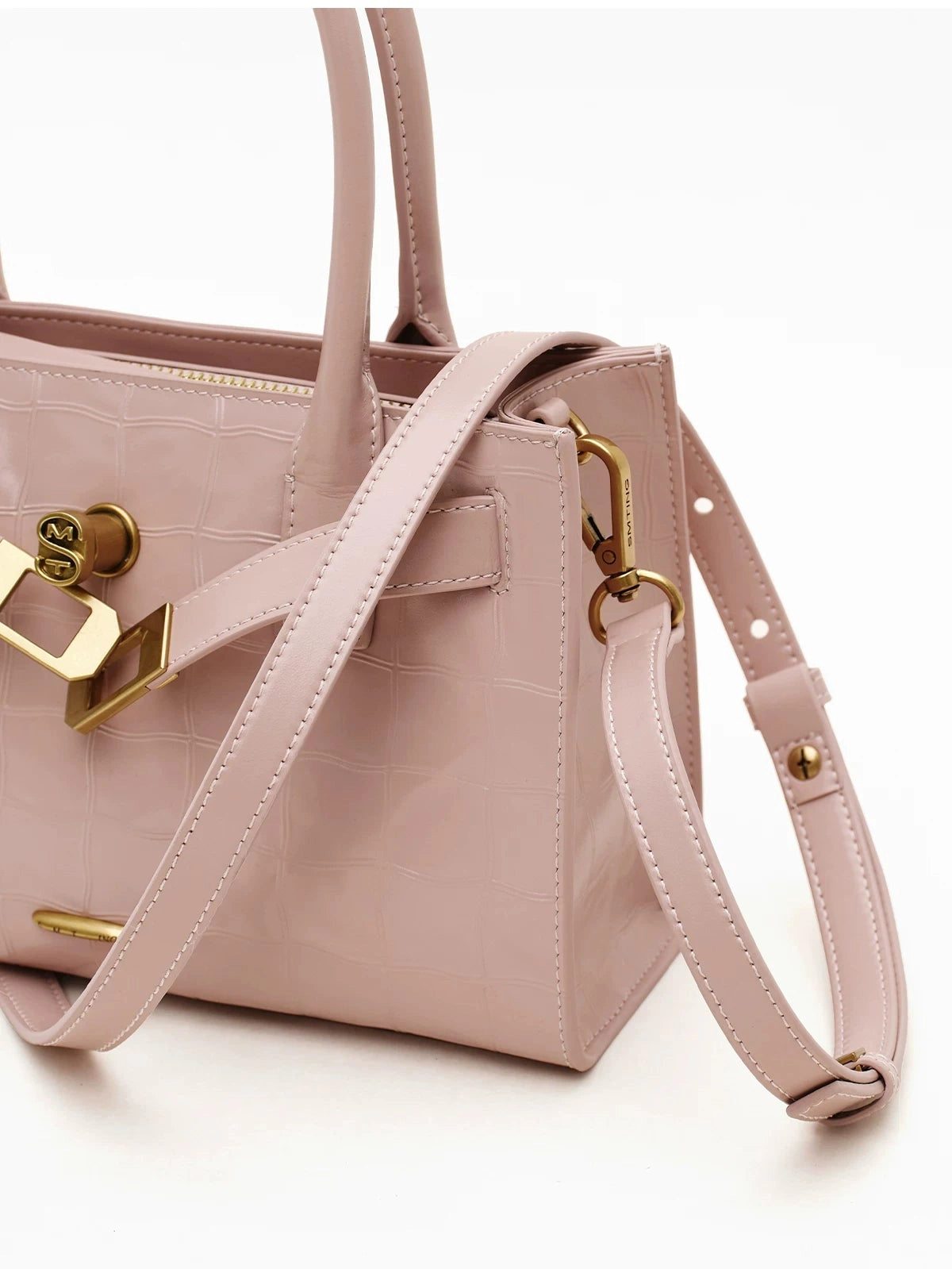 Cowhide Pink Kelly Bag b0317