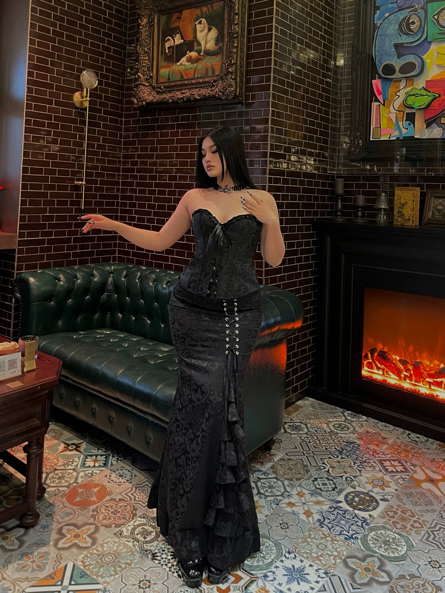 Spice girl a word wrap body fishtail skirt FE0463