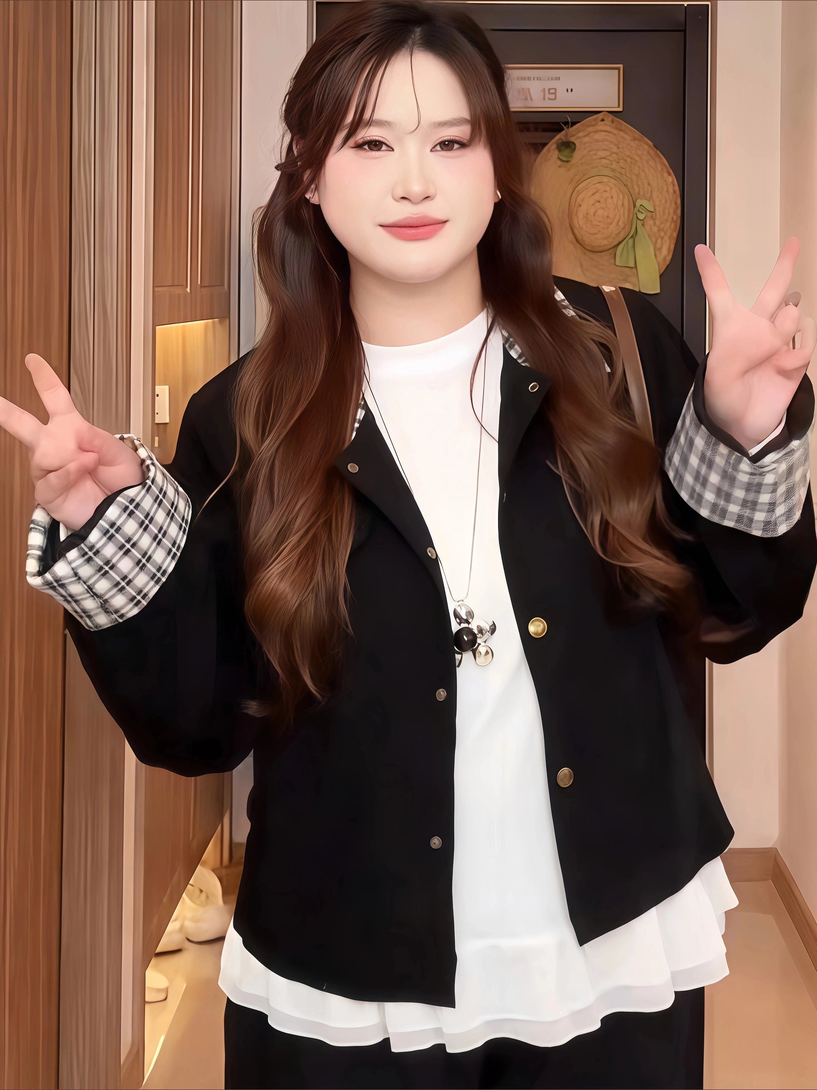 Vintage plaid jacket C0243