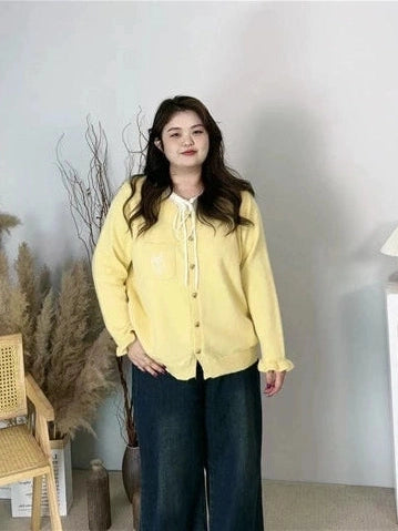 Crew neck fake two-piece knitted sweater f0288