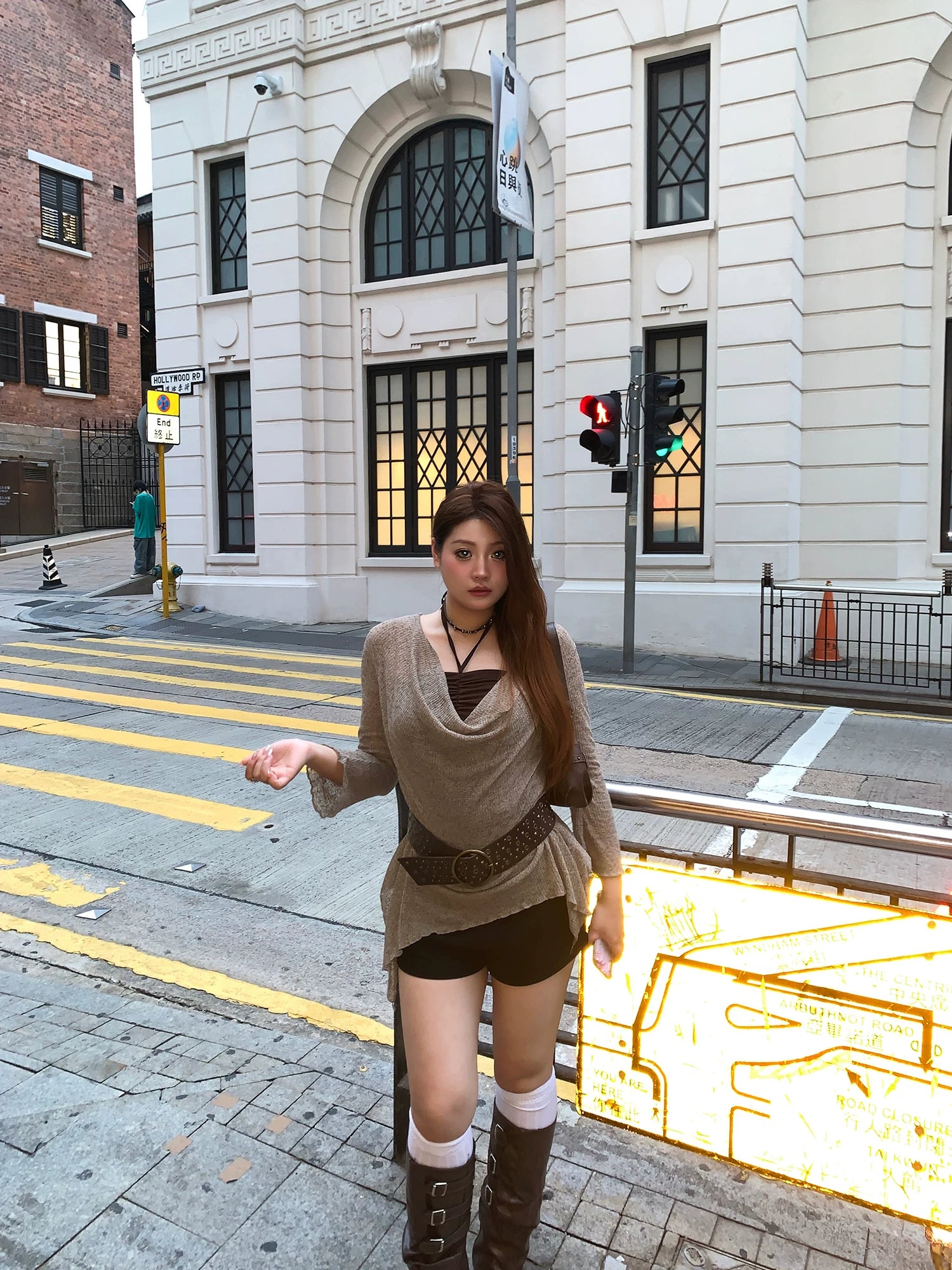 Design Sense Long Sleeve Swinging Neck T-Shirt FE0465