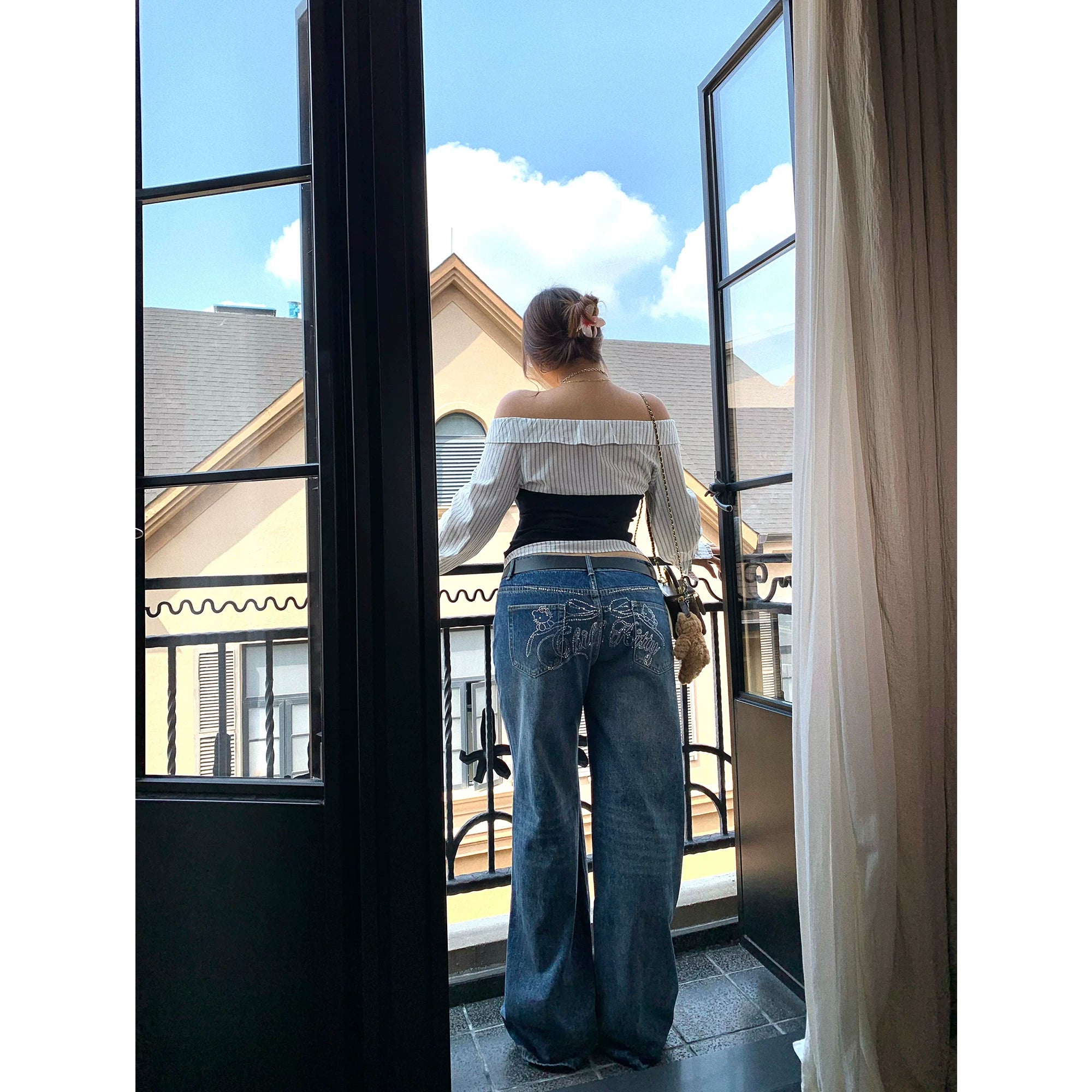 Vintage American Hot Diamond High Waist Jeans FE0474