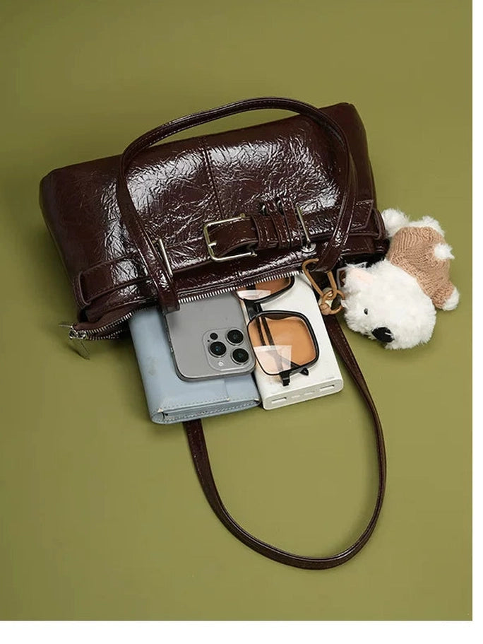 Vintage large capacity shoulder armpit bag b0321