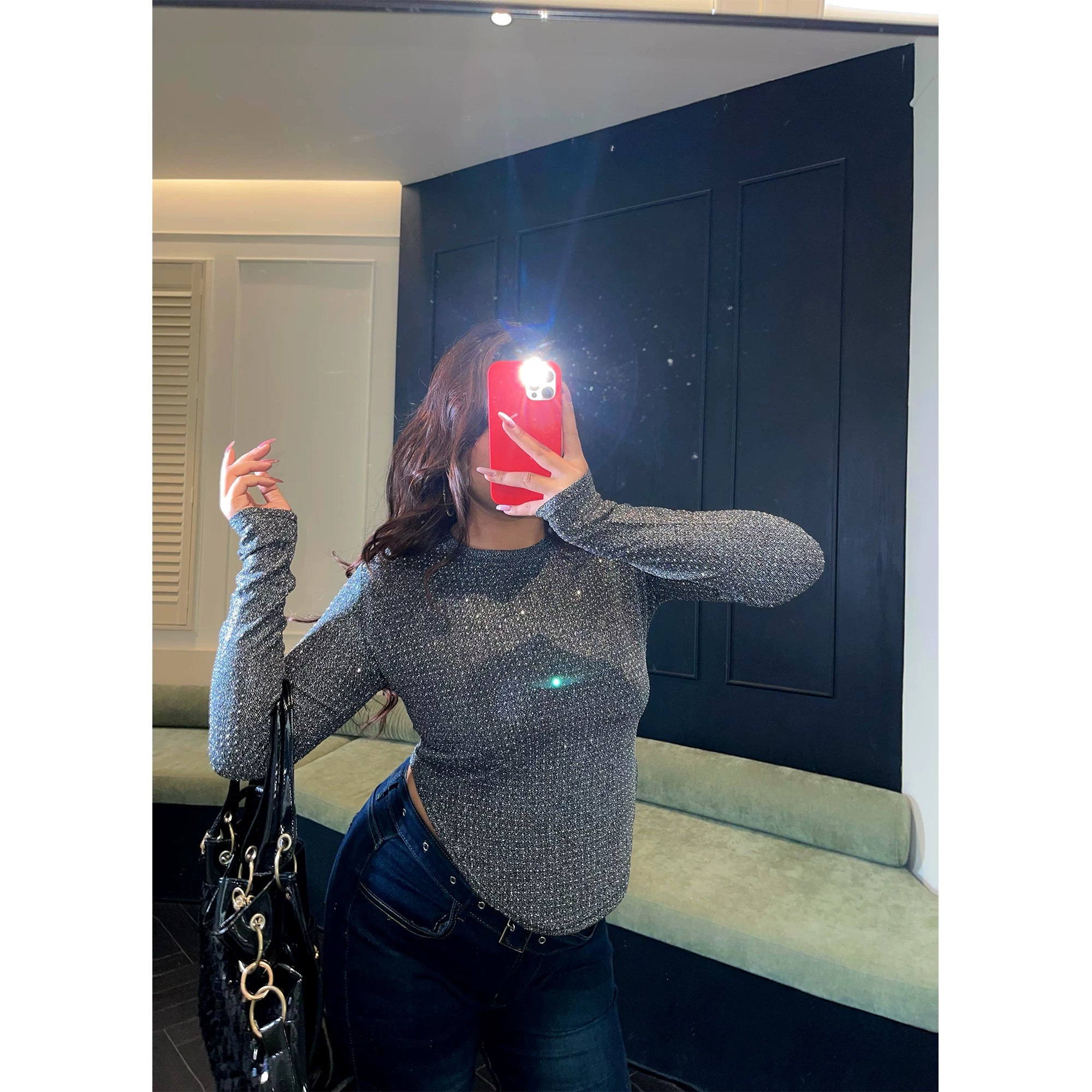 Spice Girl Rhinestone Pullover T-Shirt FE0496