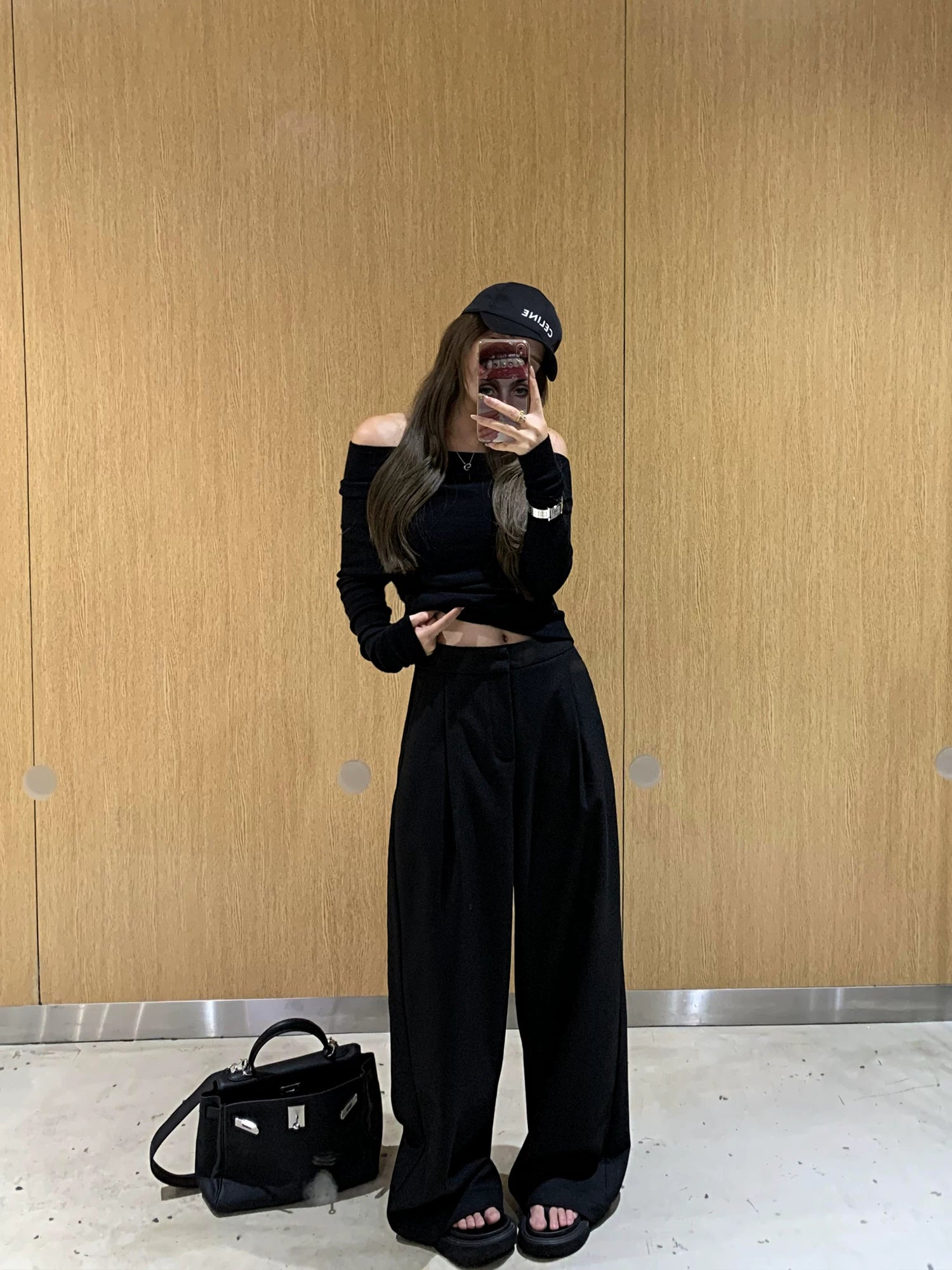 suit wide-leg slacks fe0268