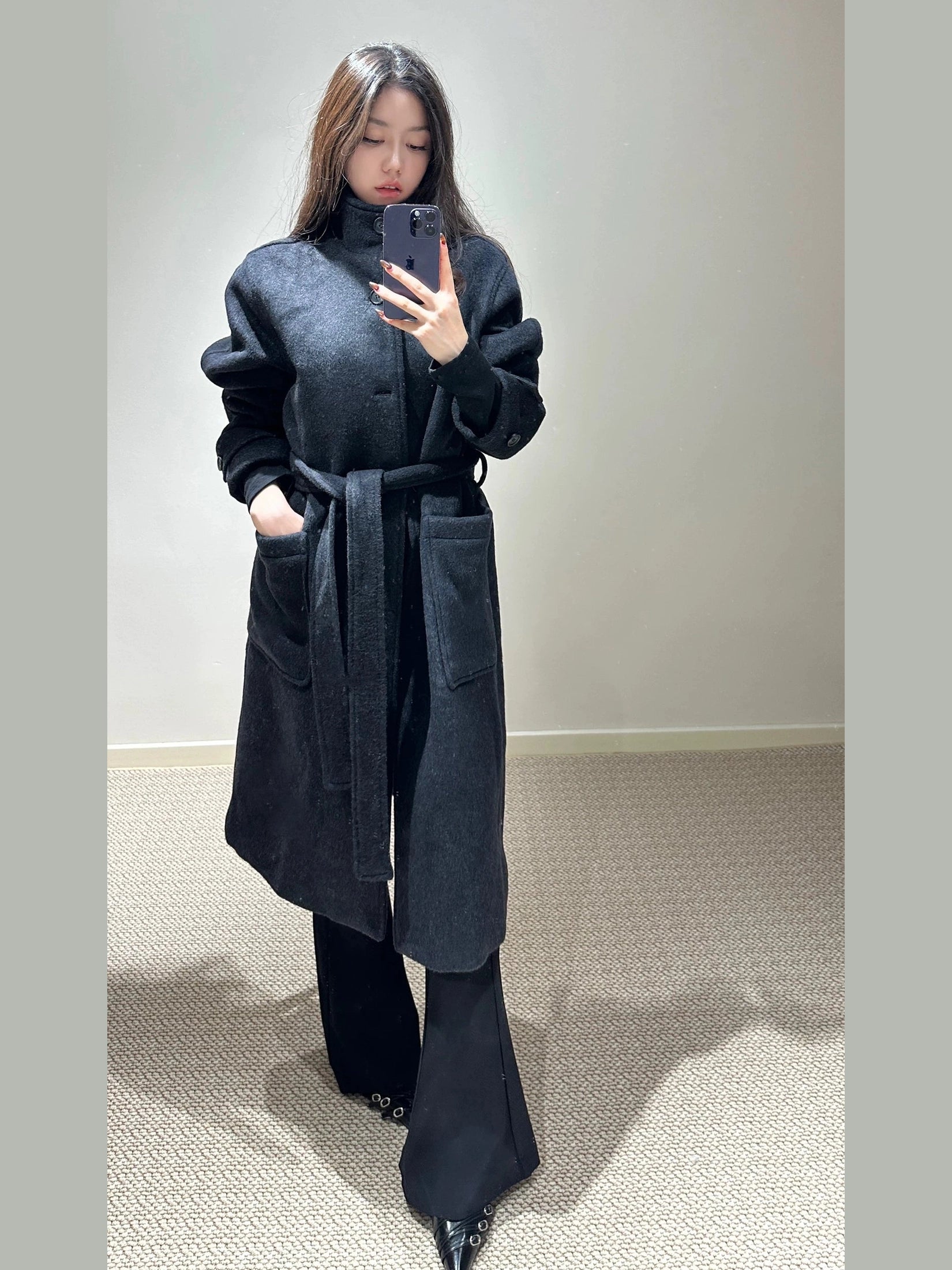 Balmacan stand-up coat f0268