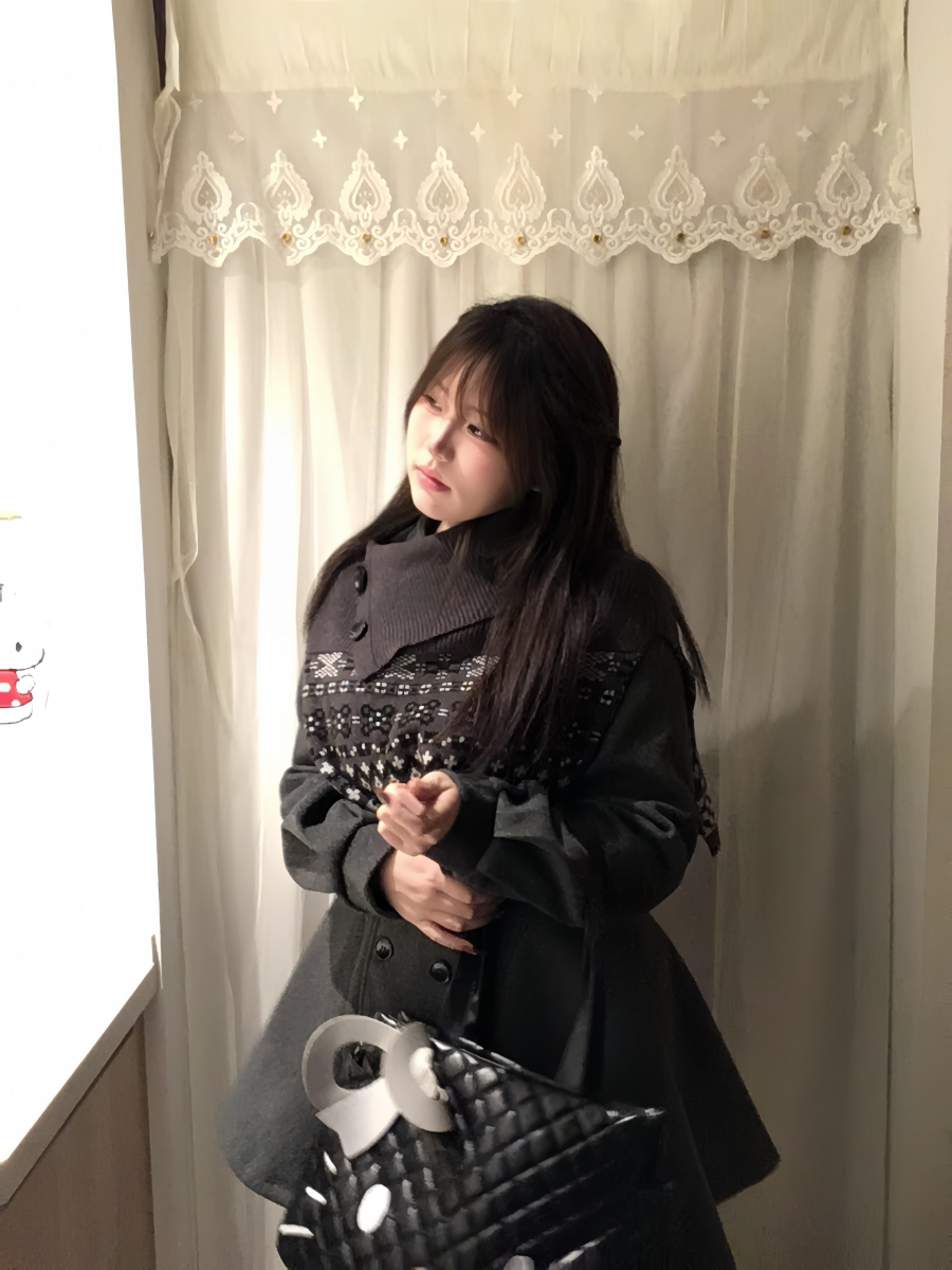 Shawl knitted sweater skirt two-piece set C0090