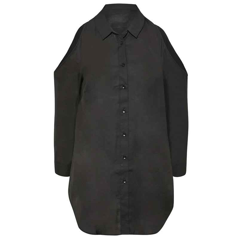 Sexy off-the-shoulder medium-length shirt F0441