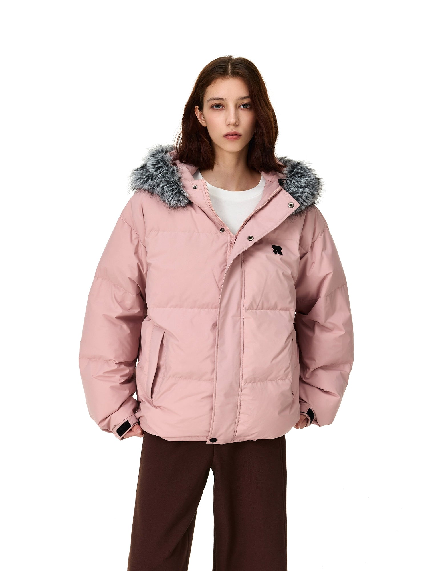 High fluffy down jacket C0086