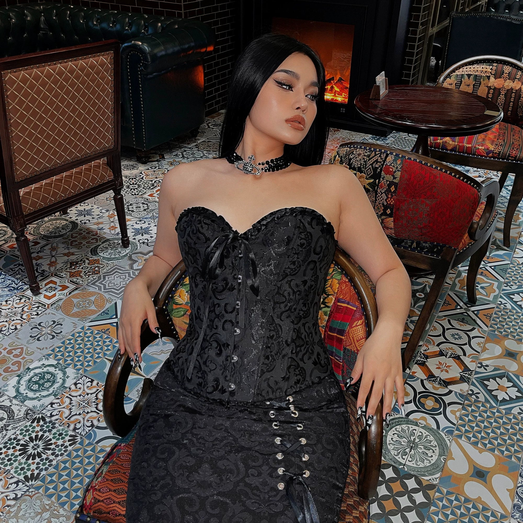 Spice girl a word wrap body fishtail skirt FE0463