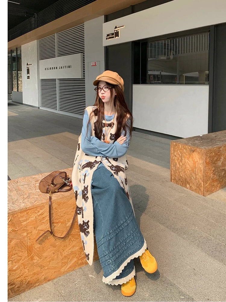 Blue bottoming shirt C0252