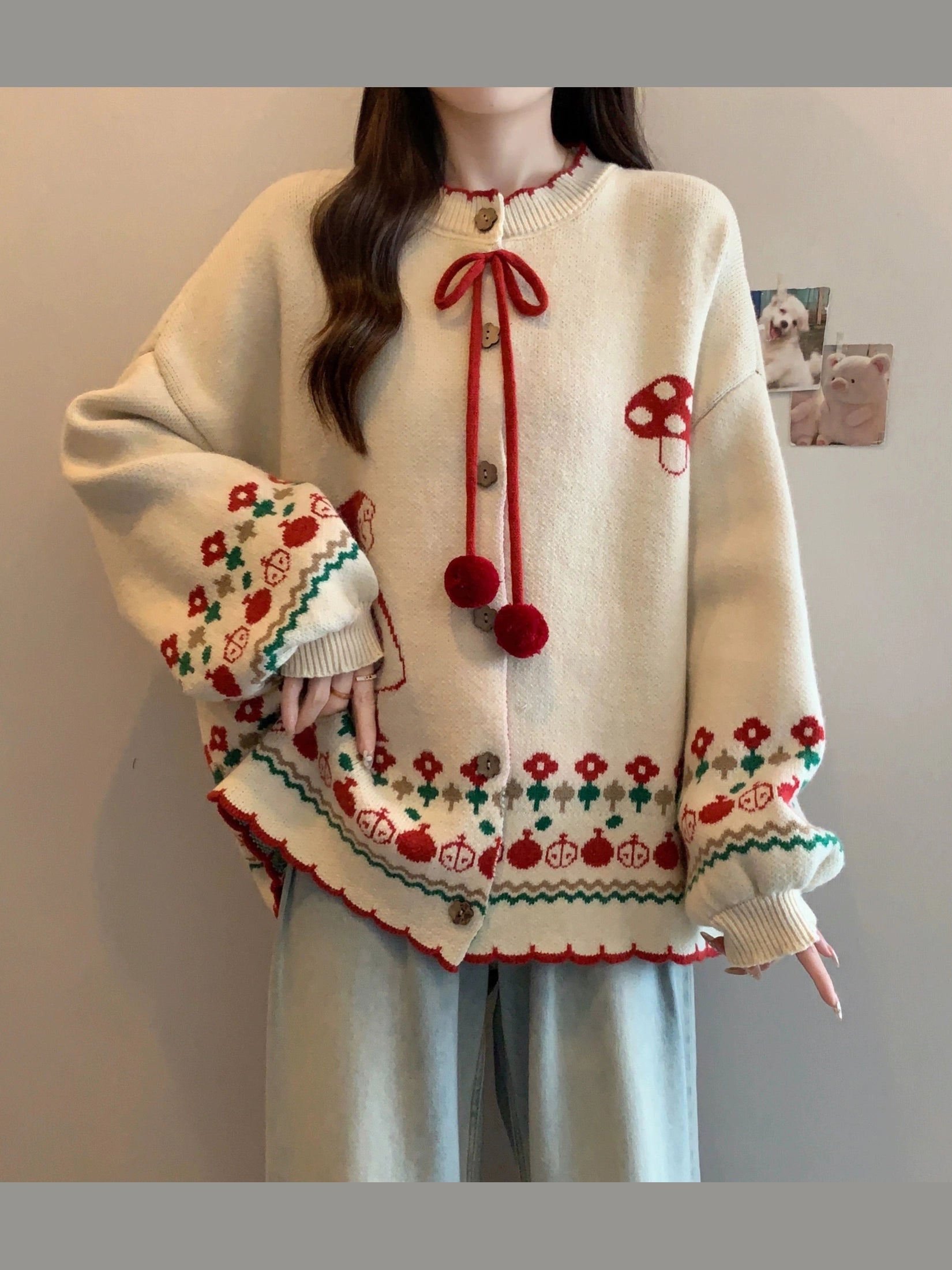 Sweet and cute sweater jacket