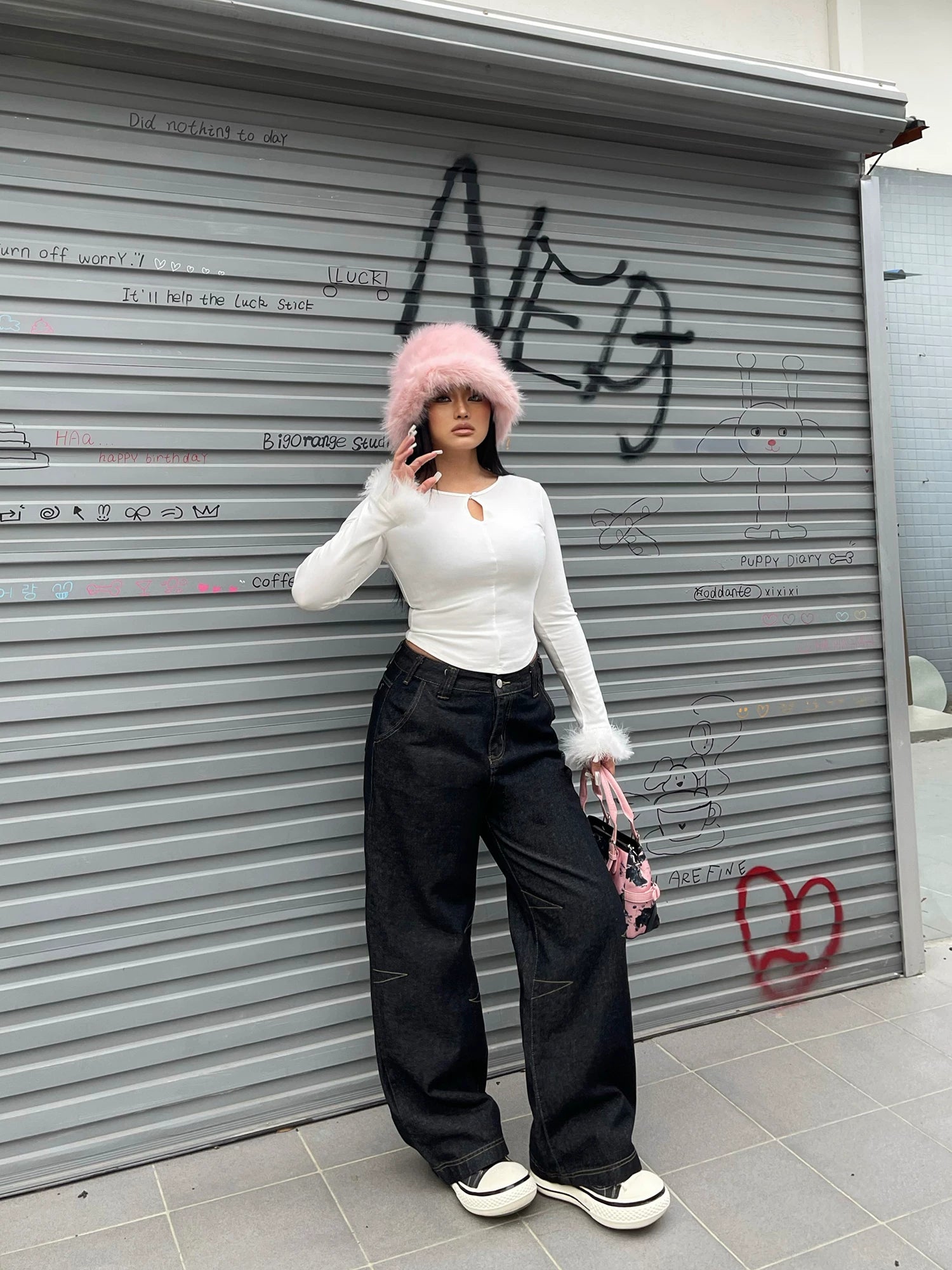 American vintage black jeans FE0468