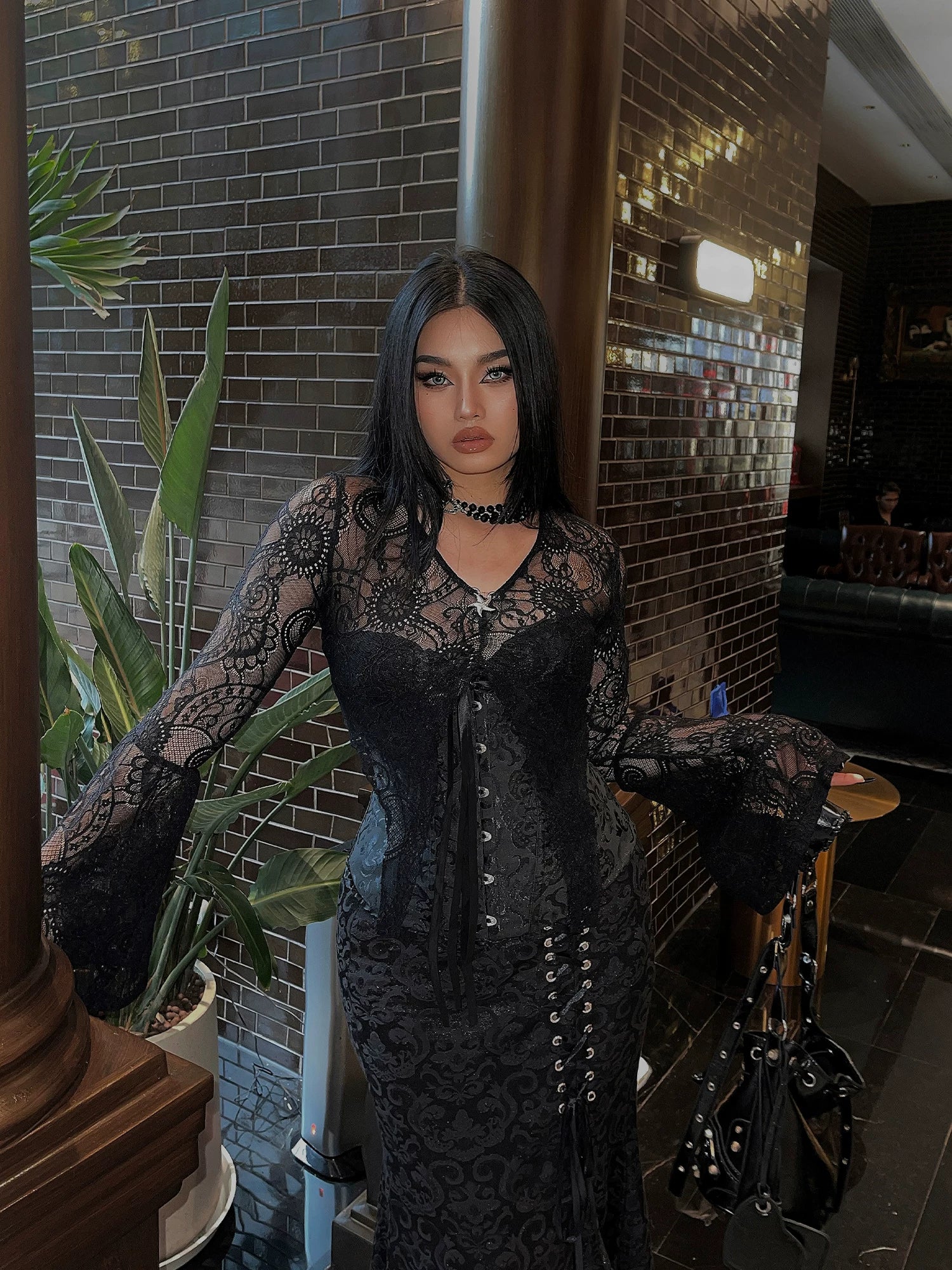 Spice girl a word wrap body fishtail skirt FE0463