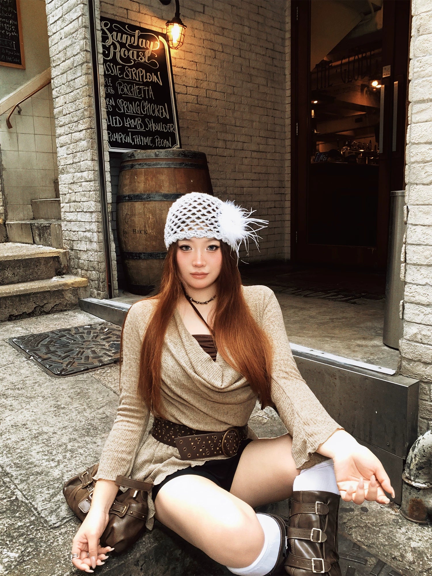 Design Sense Long Sleeve Swinging Neck T-Shirt FE0465