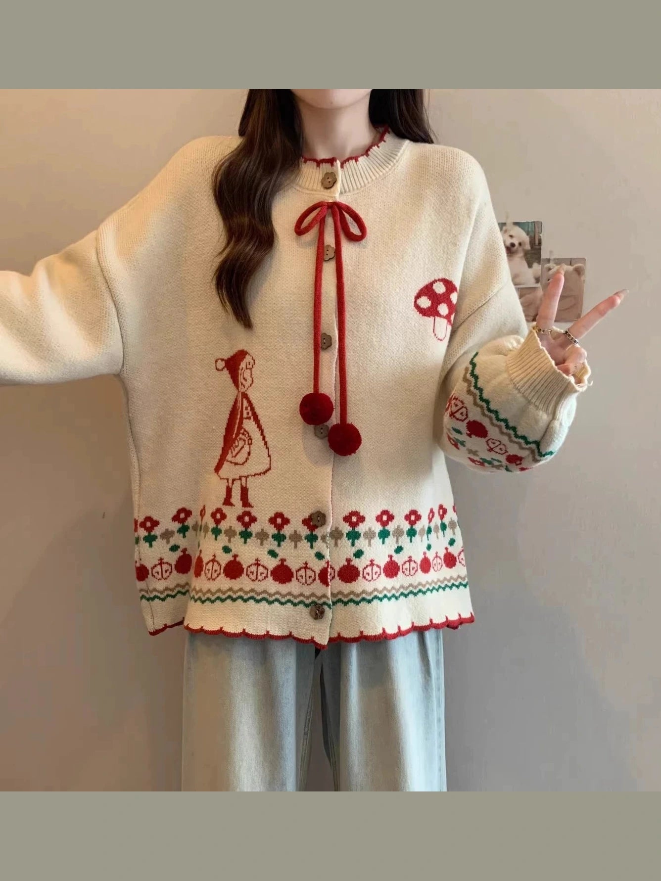 Sweet and cute sweater jacket