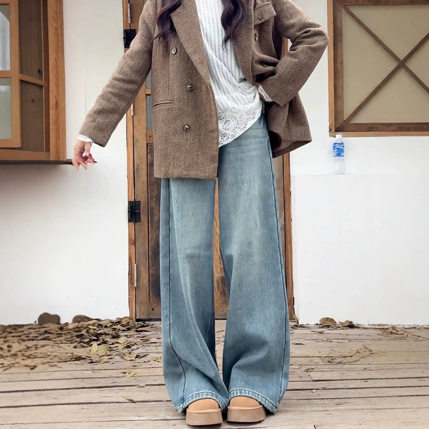 Vintage high-waisted wide-leg jeans FE0518