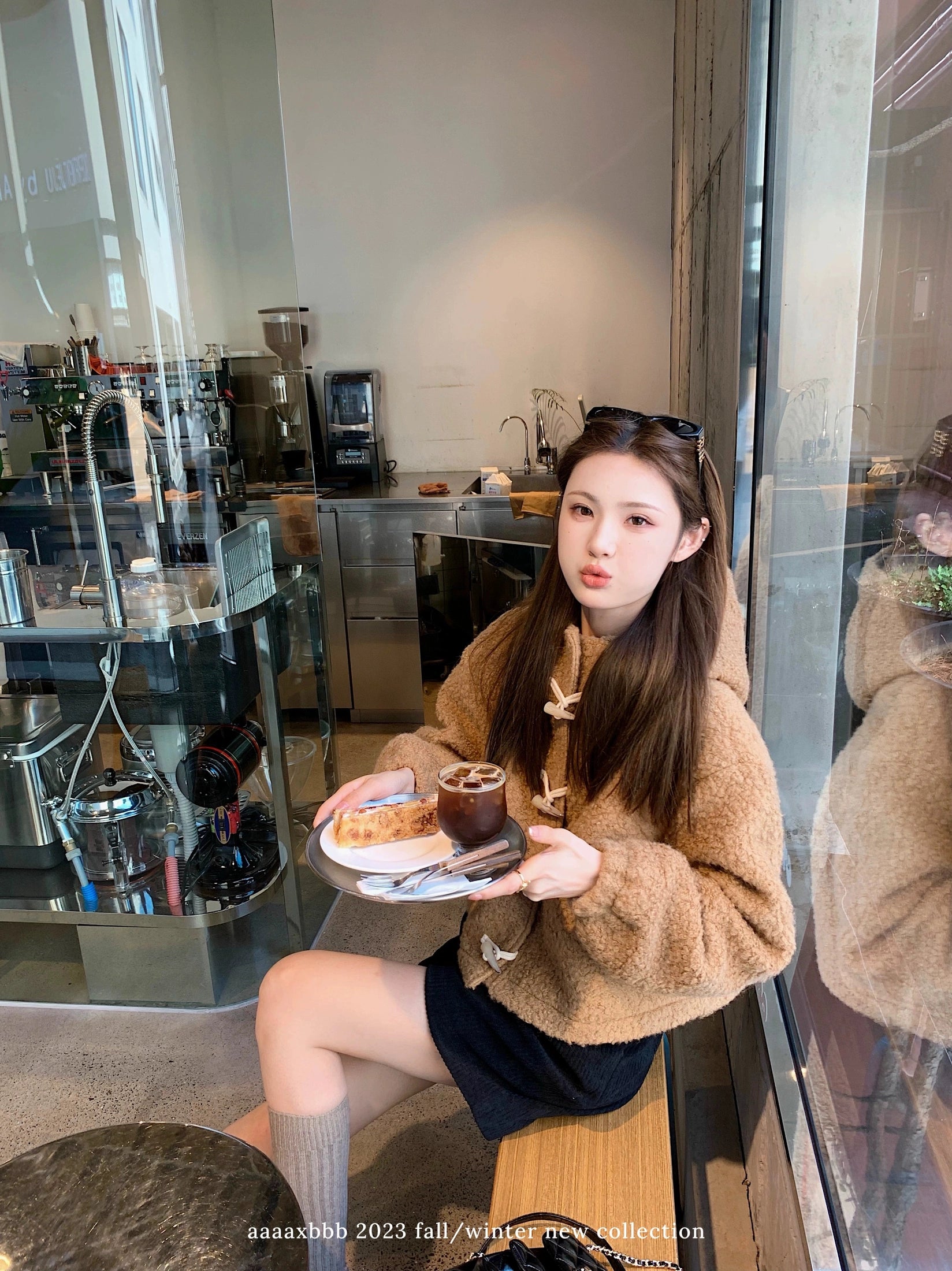 Camel Fleece Wool Corner Buckle Jacket C0236