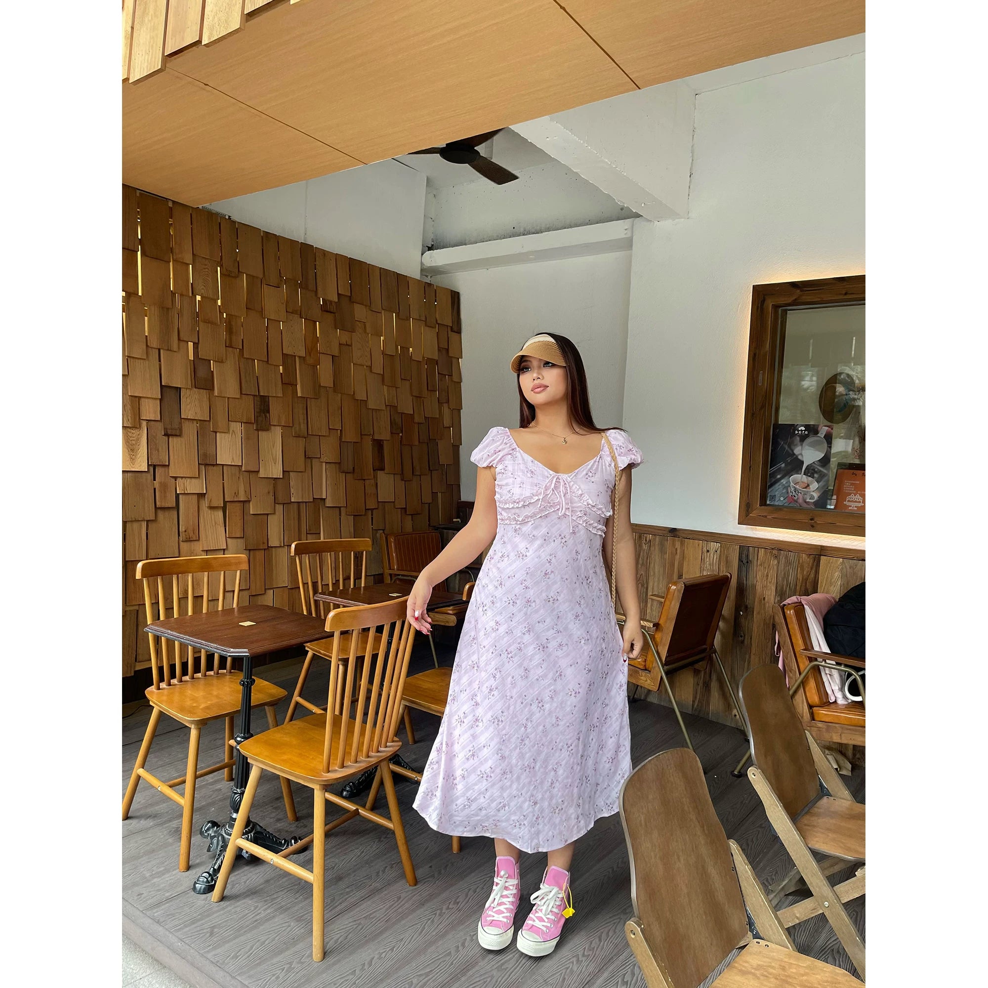 Sexy v-neck floral dress FE0499