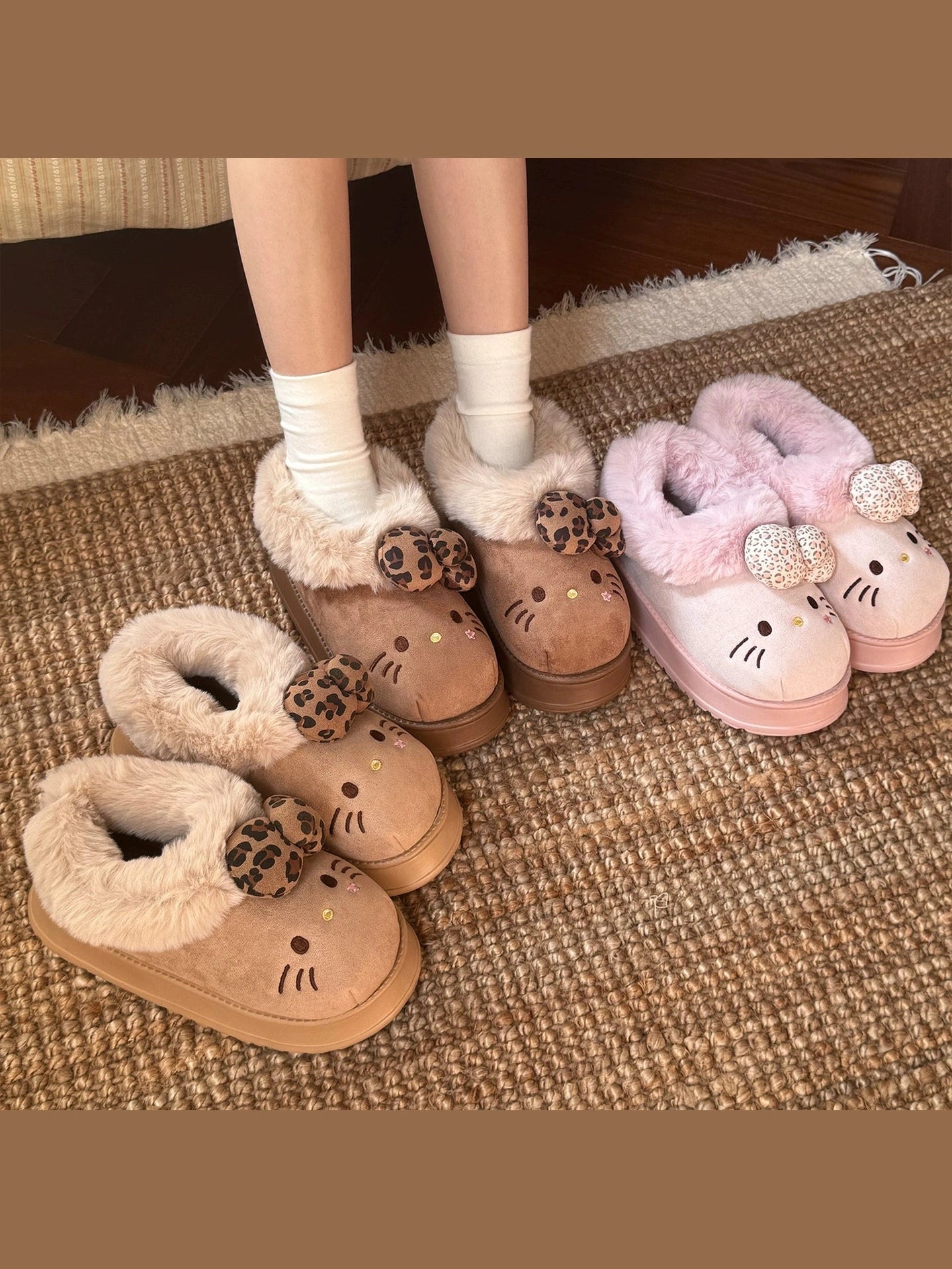 Thick-soled heightening plush snow boots S0011