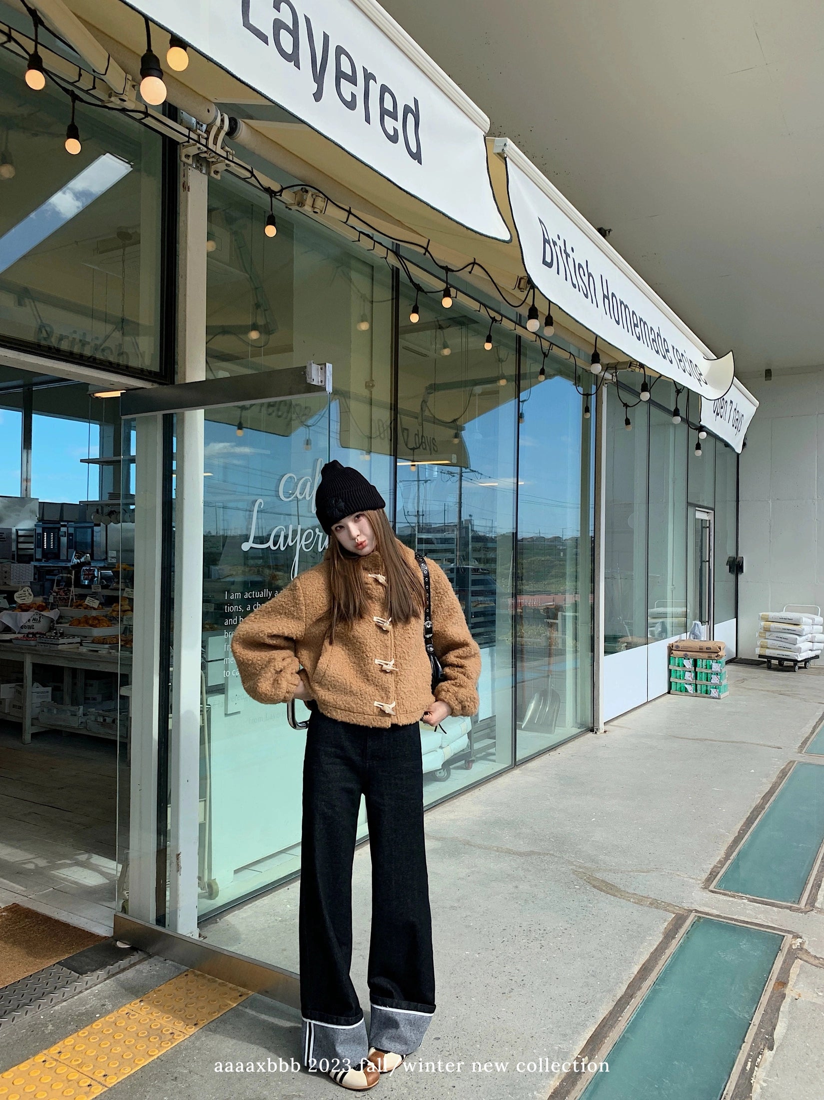 Camel Fleece Wool Corner Buckle Jacket C0236