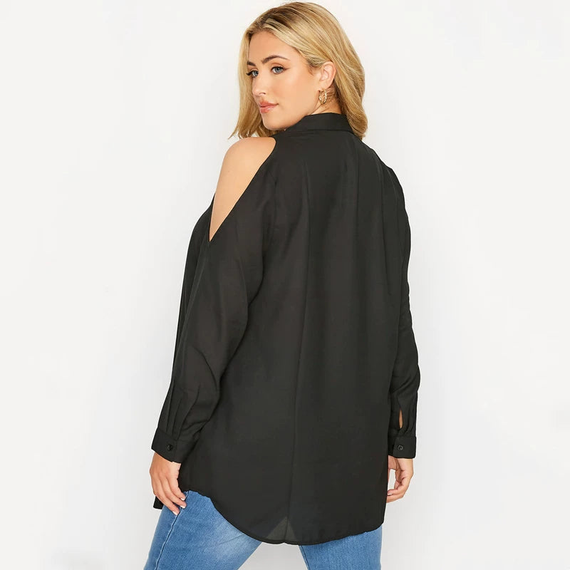 Sexy off-the-shoulder medium-length shirt F0441