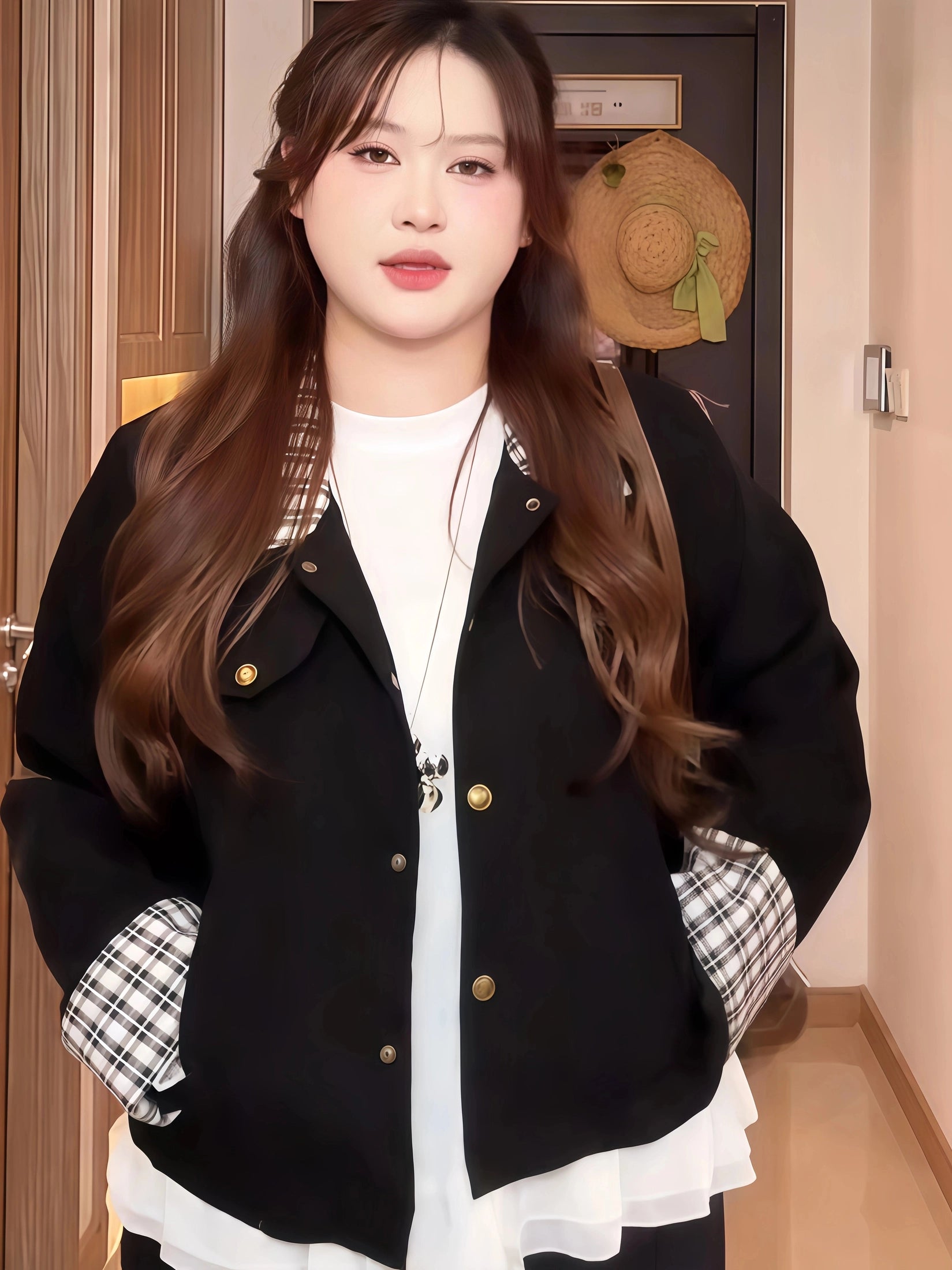 Vintage plaid jacket C0243